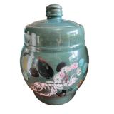 Set of 3 Decorative Ceramic Lidded Jars with Floral Designs