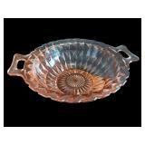 Elegant Pink Depression Glass Serving Set