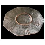 Set of 5 Pink Depression Glass Pieces - Plates, Compote, Vase