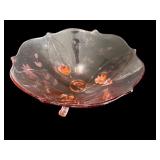 Set of 5 Pink Depression Glass Pieces - Plates, Compote, Vase