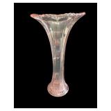 Set of 5 Pink Depression Glass Pieces - Plates, Compote, Vase