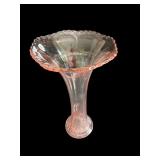 Set of 5 Pink Depression Glass Pieces - Plates, Compote, Vase
