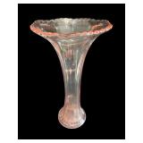 Set of 5 Pink Depression Glass Pieces - Plates, Compote, Vase