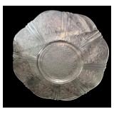 Set of 5 Pink Depression Glass Pieces - Plates, Compote, Vase