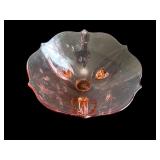 Set of 5 Pink Depression Glass Pieces - Plates, Compote, Vase