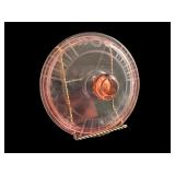 Set of 4 Vintage Pink Glass Plates with Floral and Swirl Designs