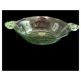 Collection of Vintage Green Depression Glass Pieces