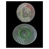 Collection of Vintage Green Depression Glass Pieces