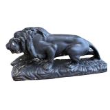 Lion Statue with Weathered Patina