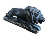 Lion Statue with Weathered Patina