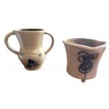 Red Wing Pottery Christmas 2002 Mug and Limited Edition Vase Set