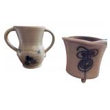 Red Wing Pottery Christmas 2002 Mug and Limited Edition Vase Set