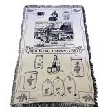 Red Wing Minnesota Decorative Throw Blanket with Fringe