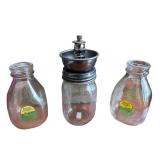 Wooden Caddy with Vintage Collectibles