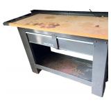 Craftsman Workbench with Drawers and Storage Shelf
