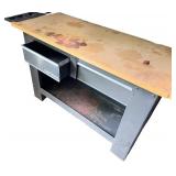 Craftsman Workbench with Drawers and Storage Shelf