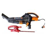 WORX WG500.1 Blower/Vacuum and Black & Decker Hedge Trimmer Set