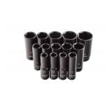 Arcan 14 Pc 1/2" Drive Metric Socket Set (07212515)