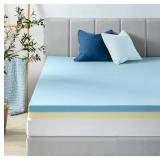ZINUS 4 Inch Green Tea Cooling Gel Memory Foam Mattress Topper, Cooling Gel Foam, Pressure-Relieving Design, King