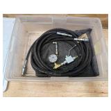 516313D1 1/4" Hydraulic Hose with pressure gauge