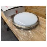 Thomas Lighting 2-Light Brushed Nickel Indoor Fluorescent Ceiling Flush Mount