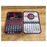 Lot of 2 - Metal Wall Calendars with Magnets