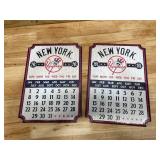 Lot of 2 - Various Sports Metal Wall Calendars with Magnets