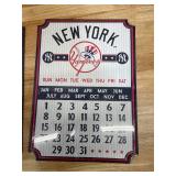 Lot of 2 - Various Sports Metal Wall Calendars with Magnets