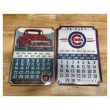 Lot of 2 - Various Metal Wall Calendars with Magnets