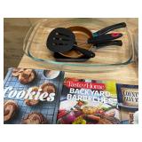 Lot of - Various Kitchen Equipment and Cook/Bake Books