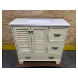 ALLEN+ROTH LEELAND 36" Vanity with Top and Backsplash (some damage)