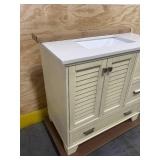 ALLEN+ROTH LEELAND 36" Vanity with Top and Backsplash (some damage)