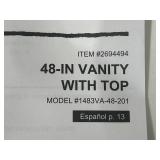 ALLEN+ROTH 48" Vanity with Top and Backsplash