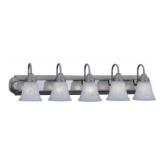 Cordelia Lighting 52005ES-154 5 Light 36" Bathroom Vanity Light in Satin Nickel