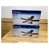 Lot of 2 - Westinghouse 7247600, Sumter Brushed Nickel Flush Mount 52" Ceiling Fan with Light