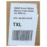 ZINUS 8in TwinXL Ultima Green Tea Infused Memory Foam Mattress