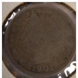 Five  Old V Nickels 1897-1902