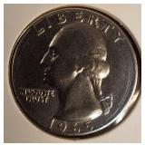 8 Quarters from Bank Boxes. Very Nice Coins from 1965-1972