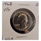 8 Quarters from Bank Boxes. Very Nice Coins from 1965-1972