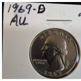 8 Quarters from Bank Boxes. Very Nice Coins from 1965-1972