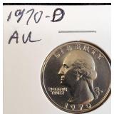 8 Quarters from Bank Boxes. Very Nice Coins from 1965-1972