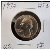 8 Quarters from Bank Boxes. Very Nice Coins from 1965-1972