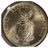 Five silver world coins from different denominations and countries in very nice condition.