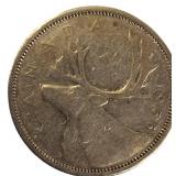 Five silver world coins from different denominations and countries in very nice condition.