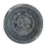 Five silver world coins from different denominations and countries in very nice condition.