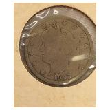 Five V Nickels from 1903 to 1907 in nice condition!