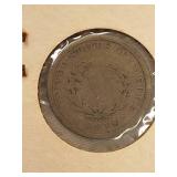 Five V Nickels from 1903 to 1907 in nice condition!