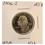 Six  State Quarters Proof  Coins (S) mint mark uncirculated