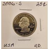 Six  State Quarters Proof  Coins (S) mint mark uncirculated