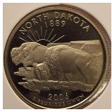 Six  State Quarters Proof  Coins (S) mint mark uncirculated